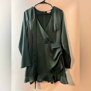 Women’s silk romper with belt